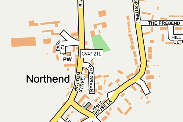 CV47 2TL map - OS OpenMap – Local (Ordnance Survey)