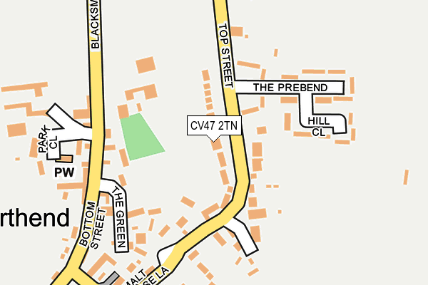 CV47 2TN map - OS OpenMap – Local (Ordnance Survey)
