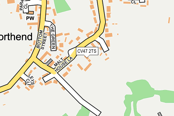 CV47 2TS map - OS OpenMap – Local (Ordnance Survey)