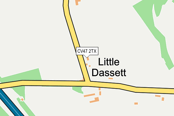 CV47 2TX map - OS OpenMap – Local (Ordnance Survey)