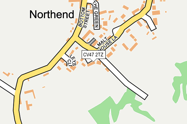 CV47 2TZ map - OS OpenMap – Local (Ordnance Survey)