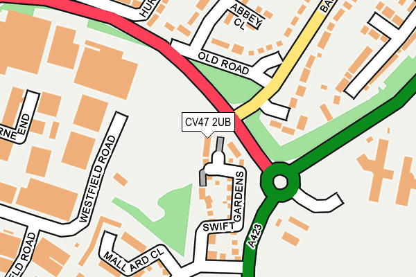 CV47 2UB map - OS OpenMap – Local (Ordnance Survey)