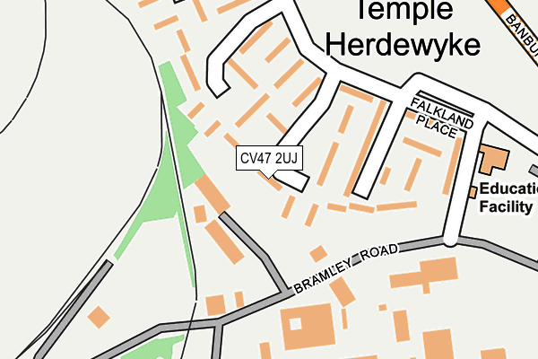 CV47 2UJ map - OS OpenMap – Local (Ordnance Survey)
