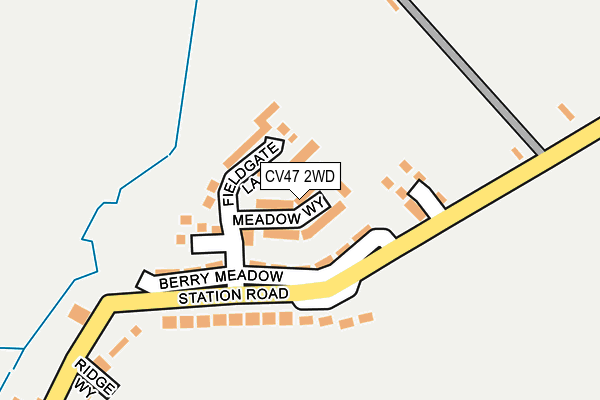 CV47 2WD map - OS OpenMap – Local (Ordnance Survey)