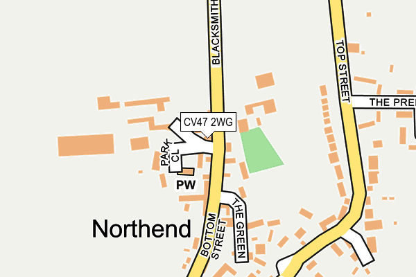 CV47 2WG map - OS OpenMap – Local (Ordnance Survey)