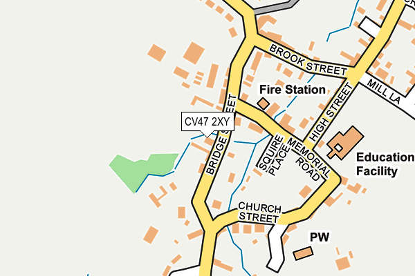 CV47 2XY map - OS OpenMap – Local (Ordnance Survey)