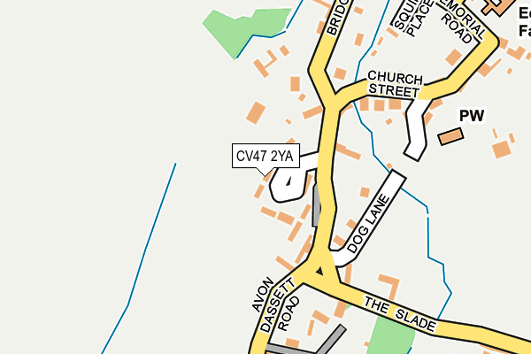 CV47 2YA map - OS OpenMap – Local (Ordnance Survey)