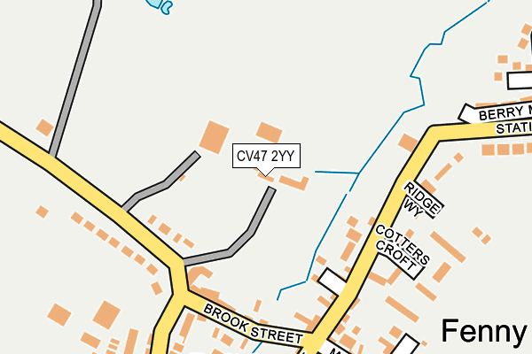 CV47 2YY map - OS OpenMap – Local (Ordnance Survey)