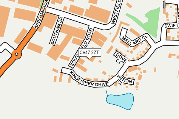 CV47 2ZT map - OS OpenMap – Local (Ordnance Survey)