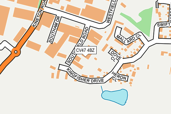 CV47 4BZ map - OS OpenMap – Local (Ordnance Survey)