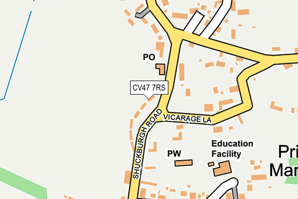 CV47 7RS map - OS OpenMap – Local (Ordnance Survey)