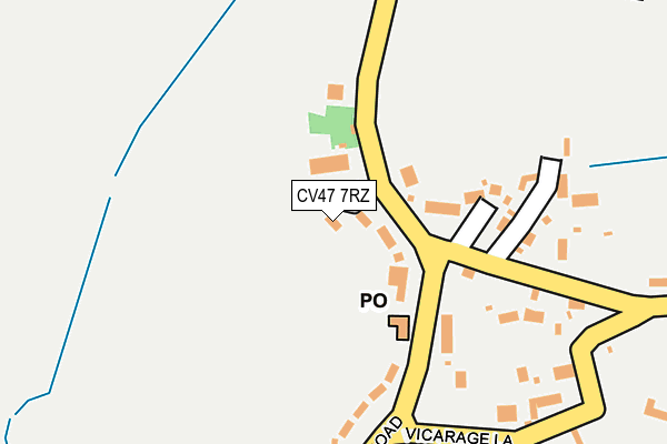 CV47 7RZ map - OS OpenMap – Local (Ordnance Survey)
