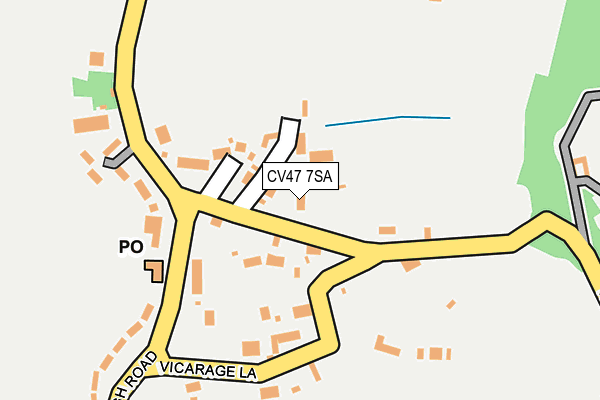 CV47 7SA map - OS OpenMap – Local (Ordnance Survey)