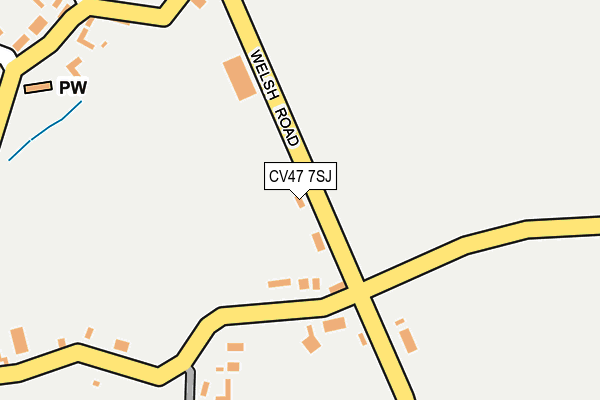 CV47 7SJ map - OS OpenMap – Local (Ordnance Survey)