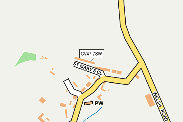 CV47 7SW map - OS OpenMap – Local (Ordnance Survey)