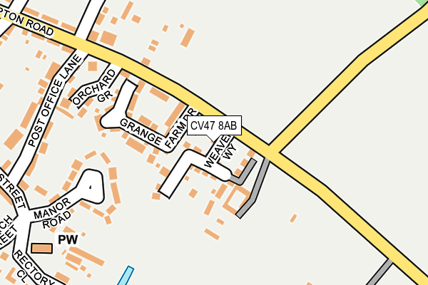 CV47 8AB map - OS OpenMap – Local (Ordnance Survey)