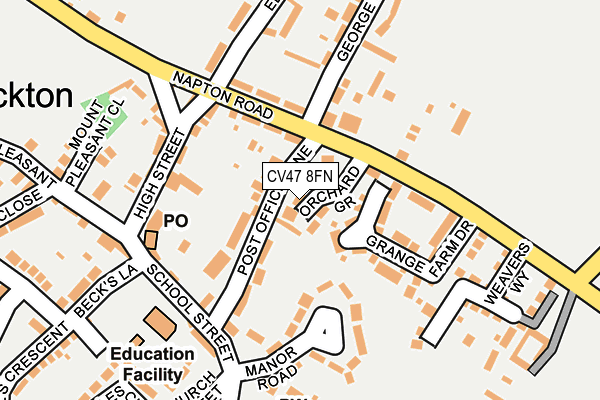 CV47 8FN map - OS OpenMap – Local (Ordnance Survey)