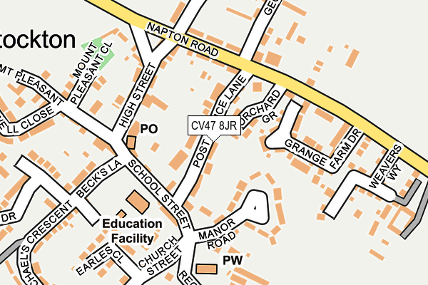 CV47 8JR map - OS OpenMap – Local (Ordnance Survey)