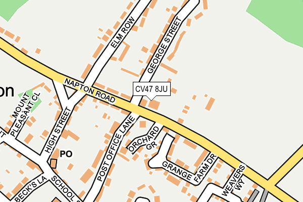 CV47 8JU map - OS OpenMap – Local (Ordnance Survey)
