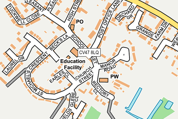 CV47 8LQ map - OS OpenMap – Local (Ordnance Survey)
