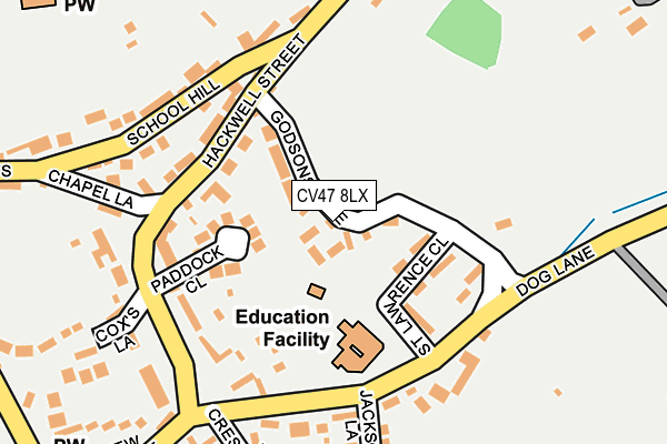 CV47 8LX map - OS OpenMap – Local (Ordnance Survey)