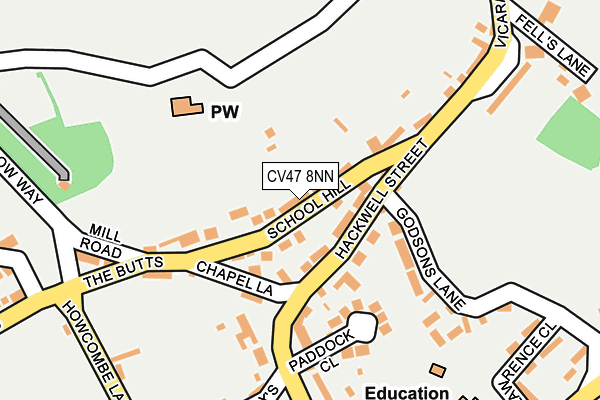 CV47 8NN map - OS OpenMap – Local (Ordnance Survey)