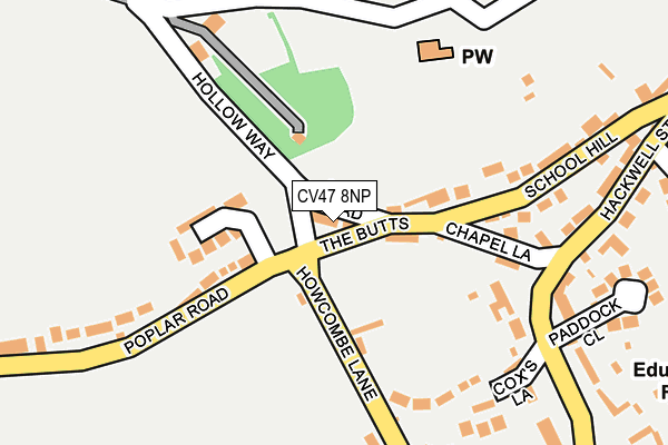CV47 8NP map - OS OpenMap – Local (Ordnance Survey)