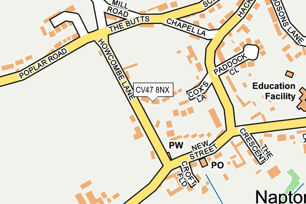 CV47 8NX map - OS OpenMap – Local (Ordnance Survey)
