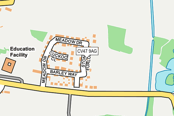 CV47 9AG map - OS OpenMap – Local (Ordnance Survey)