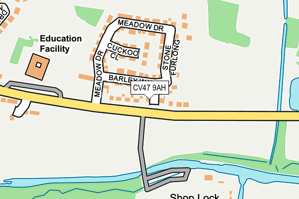 CV47 9AH map - OS OpenMap – Local (Ordnance Survey)