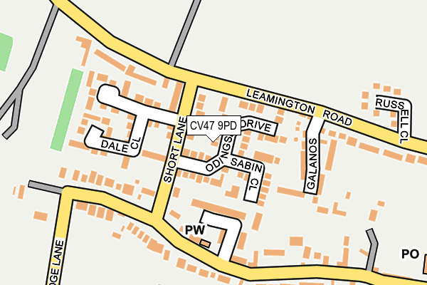 CV47 9PD map - OS OpenMap – Local (Ordnance Survey)