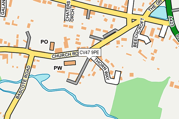 CV47 9PE map - OS OpenMap – Local (Ordnance Survey)