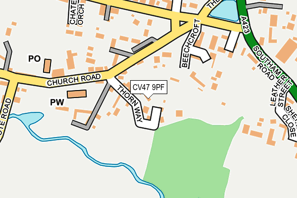CV47 9PF map - OS OpenMap – Local (Ordnance Survey)