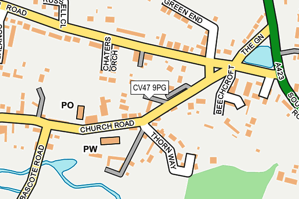 CV47 9PG map - OS OpenMap – Local (Ordnance Survey)