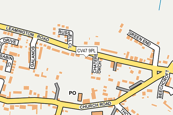 CV47 9PL map - OS OpenMap – Local (Ordnance Survey)