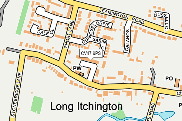 CV47 9PS map - OS OpenMap – Local (Ordnance Survey)