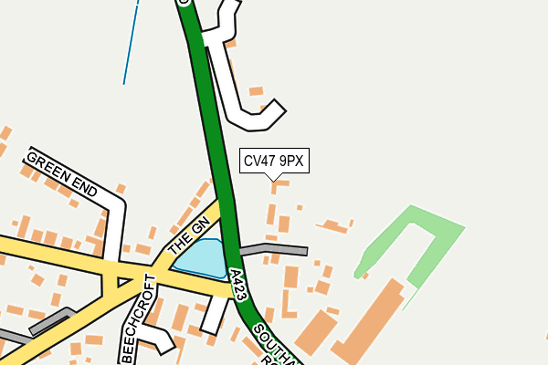 CV47 9PX map - OS OpenMap – Local (Ordnance Survey)