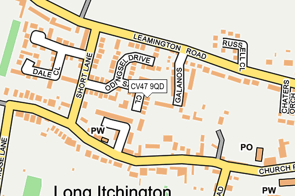 CV47 9QD map - OS OpenMap – Local (Ordnance Survey)