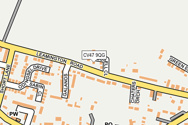 CV47 9QG map - OS OpenMap – Local (Ordnance Survey)