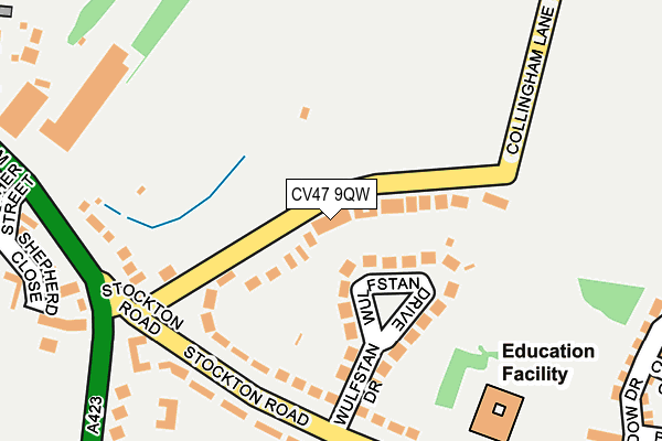 CV47 9QW map - OS OpenMap – Local (Ordnance Survey)