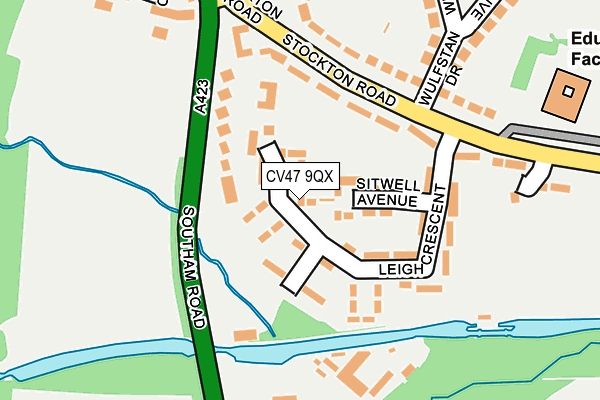 CV47 9QX map - OS OpenMap – Local (Ordnance Survey)