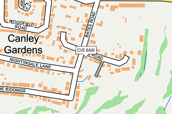 CV5 6AW map - OS OpenMap – Local (Ordnance Survey)
