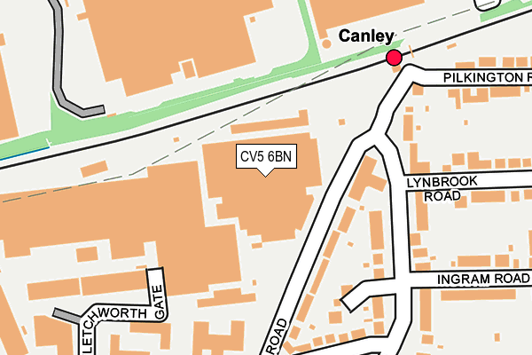 CV5 6BN map - OS OpenMap – Local (Ordnance Survey)