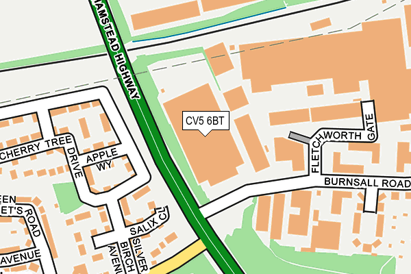 CV5 6BT map - OS OpenMap – Local (Ordnance Survey)