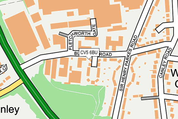 CV5 6BU map - OS OpenMap – Local (Ordnance Survey)
