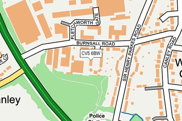 CV5 6BW map - OS OpenMap – Local (Ordnance Survey)