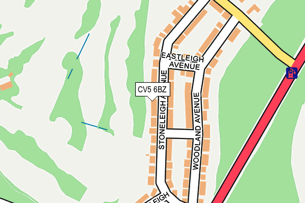 CV5 6BZ map - OS OpenMap – Local (Ordnance Survey)