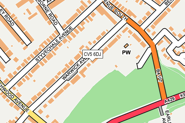 CV5 6DJ map - OS OpenMap – Local (Ordnance Survey)
