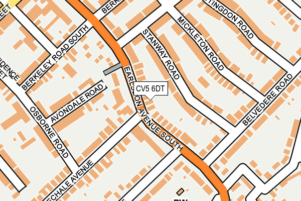 CV5 6DT map - OS OpenMap – Local (Ordnance Survey)