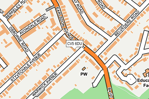 CV5 6DU map - OS OpenMap – Local (Ordnance Survey)
